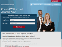 Tablet Screenshot of lawyerlocator.com
